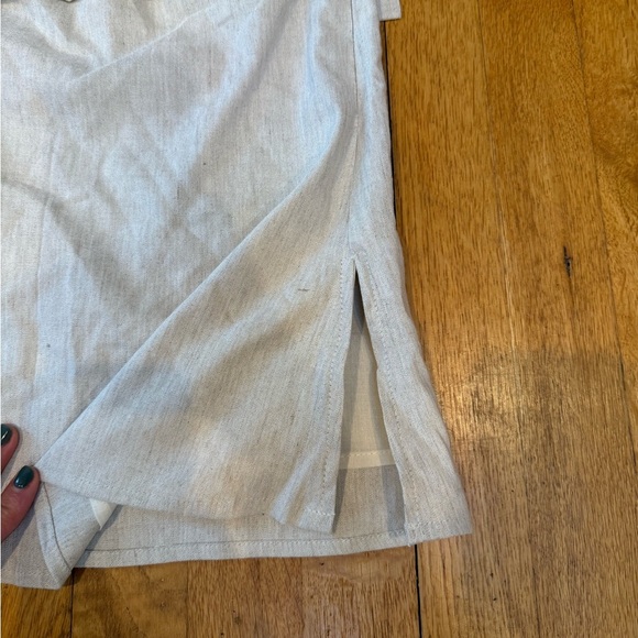 Dissh SET Lucca Linen Strapless Top & Syrah Linen Midi Skirt- Natural - Picture 4 of 9